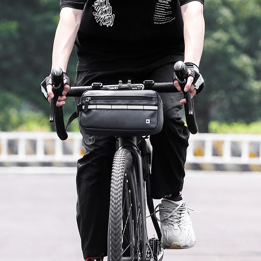 Rhinowalk-Bolso para manillar de bicicleta, cesta delantera multifuncional para ciclismo, bolso de mano para marco de tubo, bolso de hombro para bicicleta, novedad de 2023