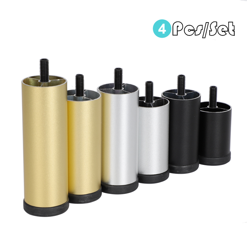 4PCS ปรับขาเฟอร์นิเจอร์ M8 อลูมิเนียมขาโต๊ะสําหรับตู้ทีวี,ตู้เสื้อผ้า,ยกตู้เย็นเครื่องซักผ้าฟุต