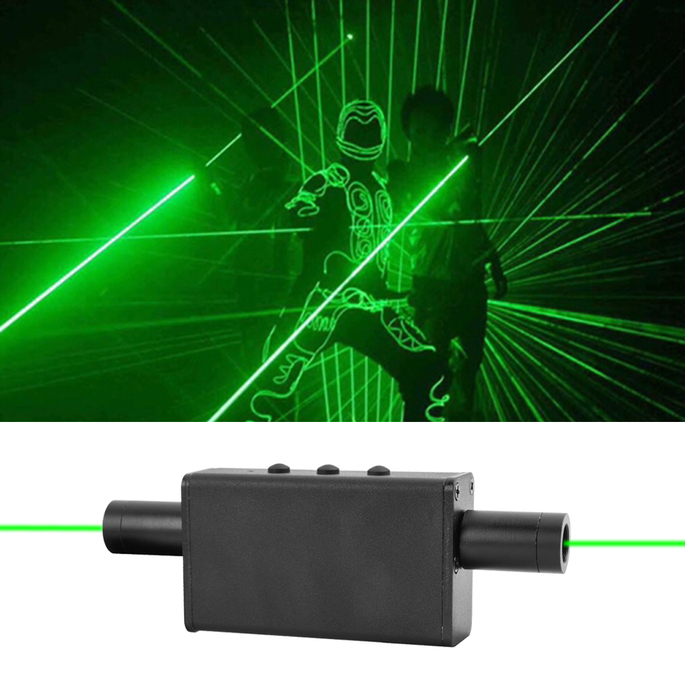 Nueva espada láser verde de doble cabeza, accesorios de escenario de mano para baile láser para espectáculo de hombre láser, accesorios de baile láser portátiles