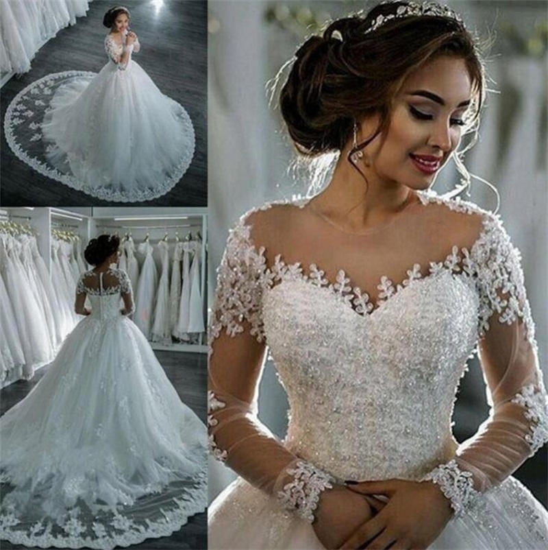 맞춤형 Vestidos De Noiva 우아한 a 라인 suknia slubna 웨딩 드레스 아플리케 페르시 공주 레이스 웨딩 드레스 trouwjurk