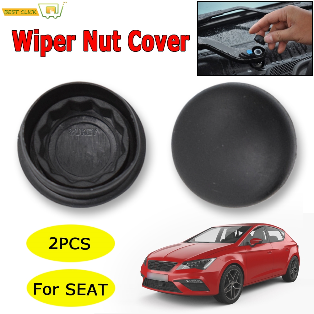 Brazo de limpiaparabrisas delantero para coche, cubierta de perno de tuerca para SEAT Leon, Ibiza, Altea, Córdoba, Toledo, MK2, MK3, MK4, Arosa, Alhambra, 2 piezas