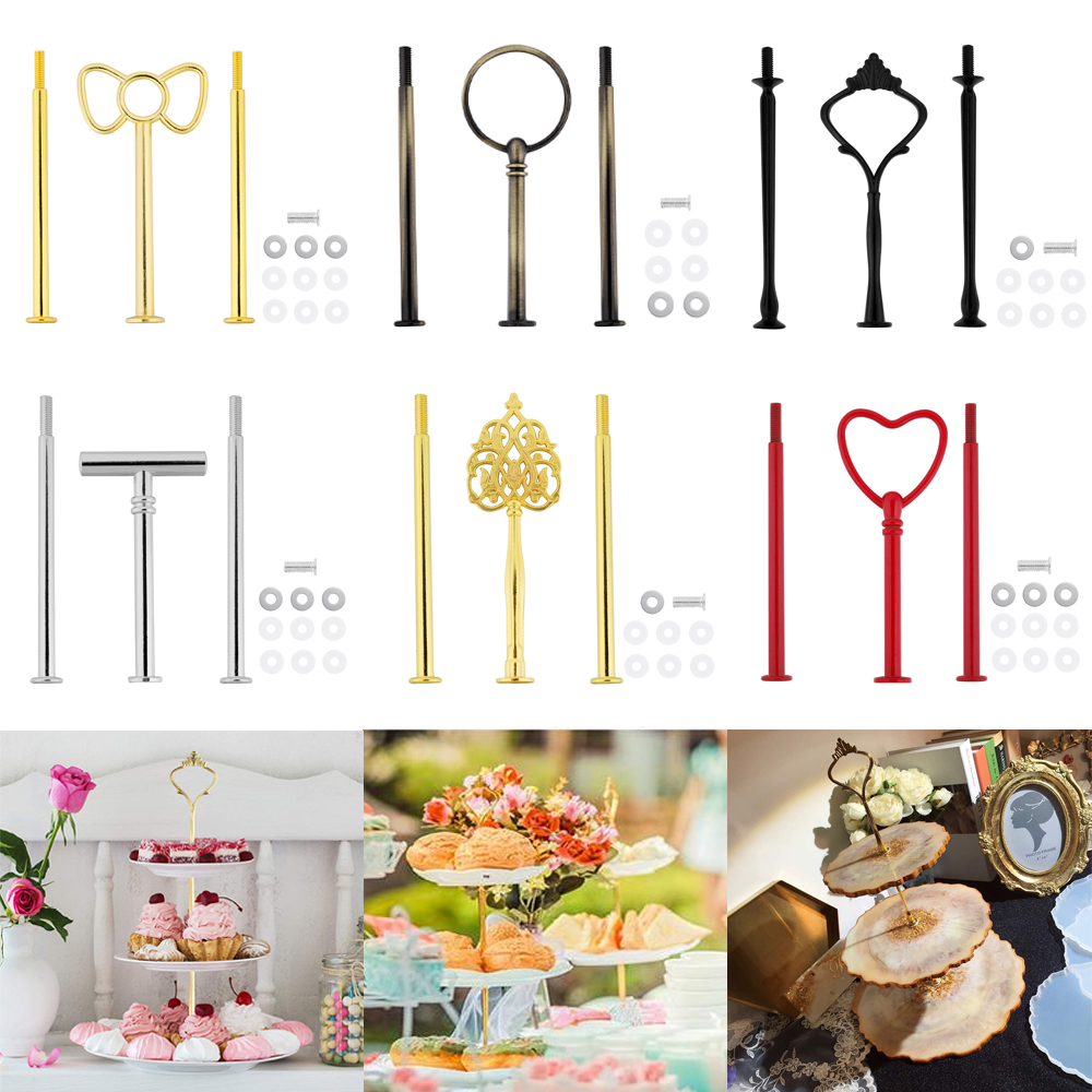 3-laags taartbord standaard handvat taartstandaard hardware houder voor bruiloft maken hars cupcake dessertschotel serveerstandaard