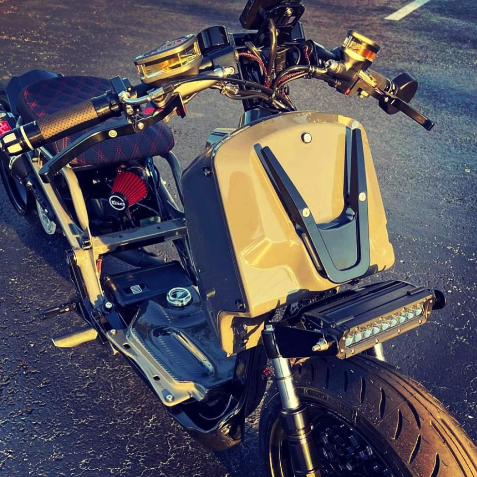 Cnc boleto máscara caixa de bateria guarda capa para honda gy6 ruckus zoomer nps50 af58 urso gelo maddog tao tao chuckus scooter peças