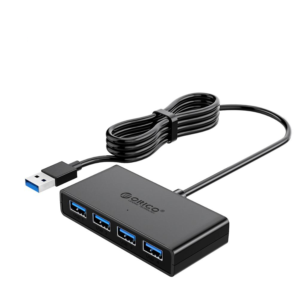 ORICO Hub USB 4 Ports Multi USB 3.0 Hub USB Splitter avec alimentation électrique pour PC Windows Mac Accessoires informatiques 30/100/150cm