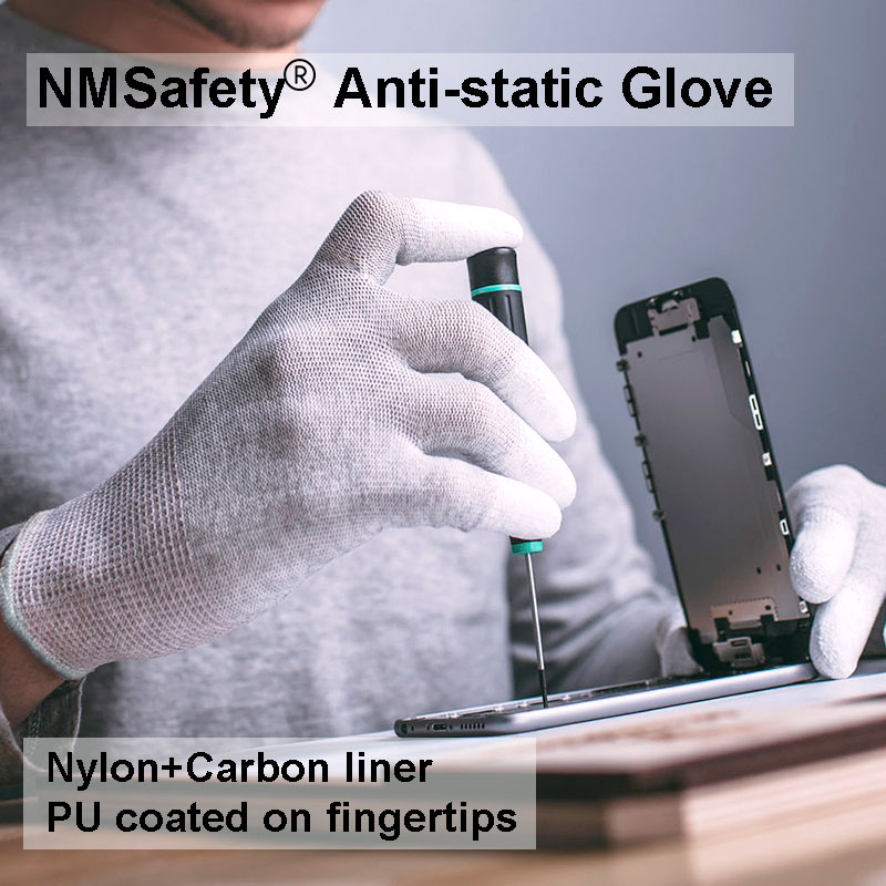 2025 Anti Static ESD Safety Work Gloves Non-slip Nylon-Carbon Working Glove