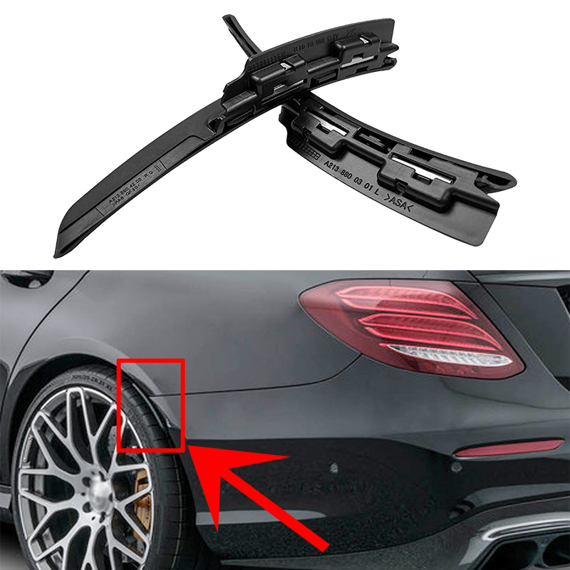 Nakładki na tylny zderzak, poszerzenia błotników, listwy nad koła do Mercedes Benz W213 E200 E250 E300 E400 E53 E63 E43 AMG Sedan 2016-2022
