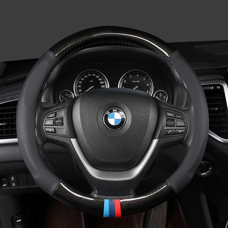 Kierownicy samochodu pokrywa koła 38cm 15 "skóra dla BMW 1 2 3 4 5 6 7 serii Z E46 E90 E87 F20 F22 F45 F30 G20 E60 F10 G30 F01 G11 E89