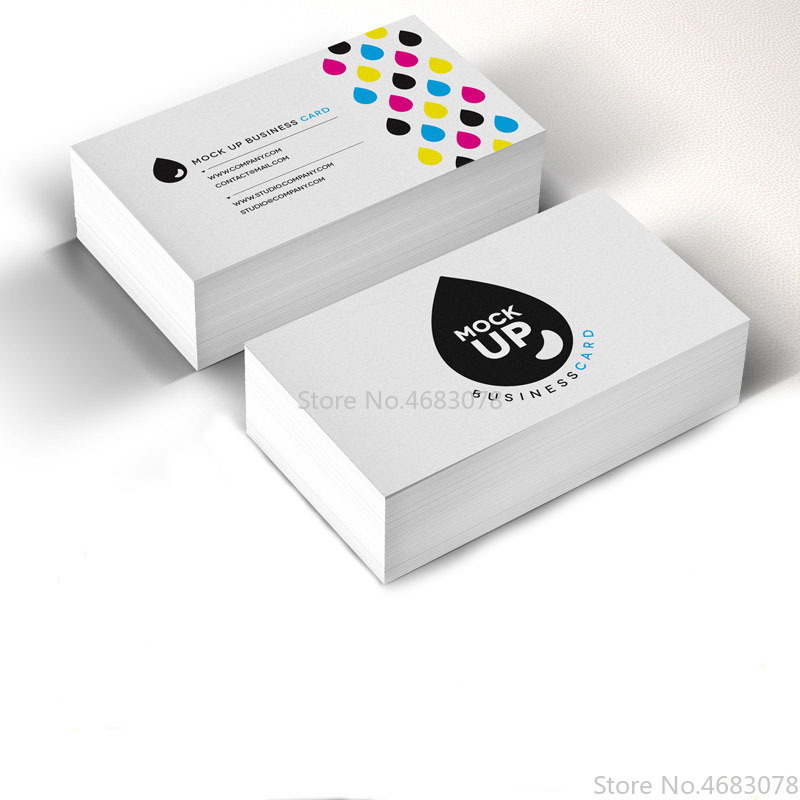FreePrinting 100 Stück/200 Stück/500 Stück/1000 Stück/Los Papier-Visitenkarte 300 g/m2 Papierkarten mit Logo-Druck 90 x 53 mm