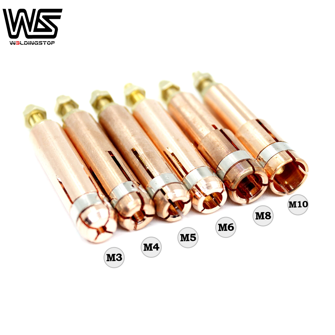Pinza M3 M4 M5 M6 M8 M10 para descarga de condensador, máquina de soldadura de perno de CD, consumibles de pistola soldadora