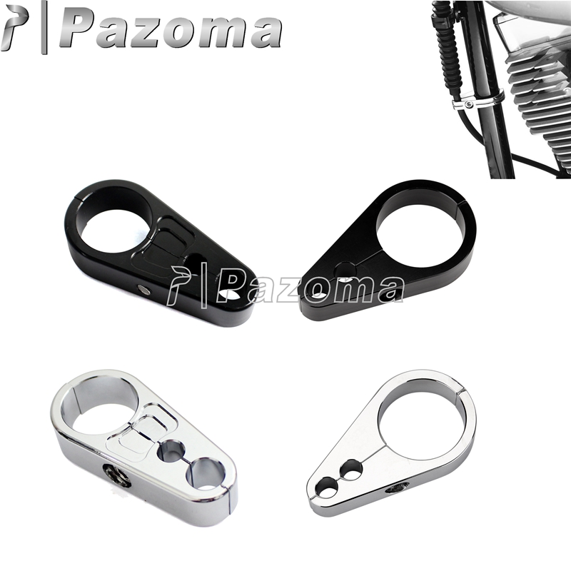รถจักรยานยนต์ Bracke คลัทช์คันเร่งสาย Clamp 1 "หรือ 1 1/4" บาร์สําหรับ Harley Dyna Sportster Honda Kawasaki Suzuki Yamaha Cafe Racer