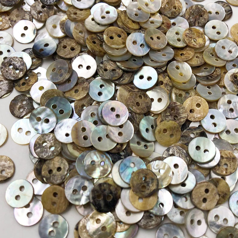 Botones de costura de concha Natural, mopa de nácar japonesa, Concha cuadrada, 2 agujeros, 50 piezas, 9mm, PT299