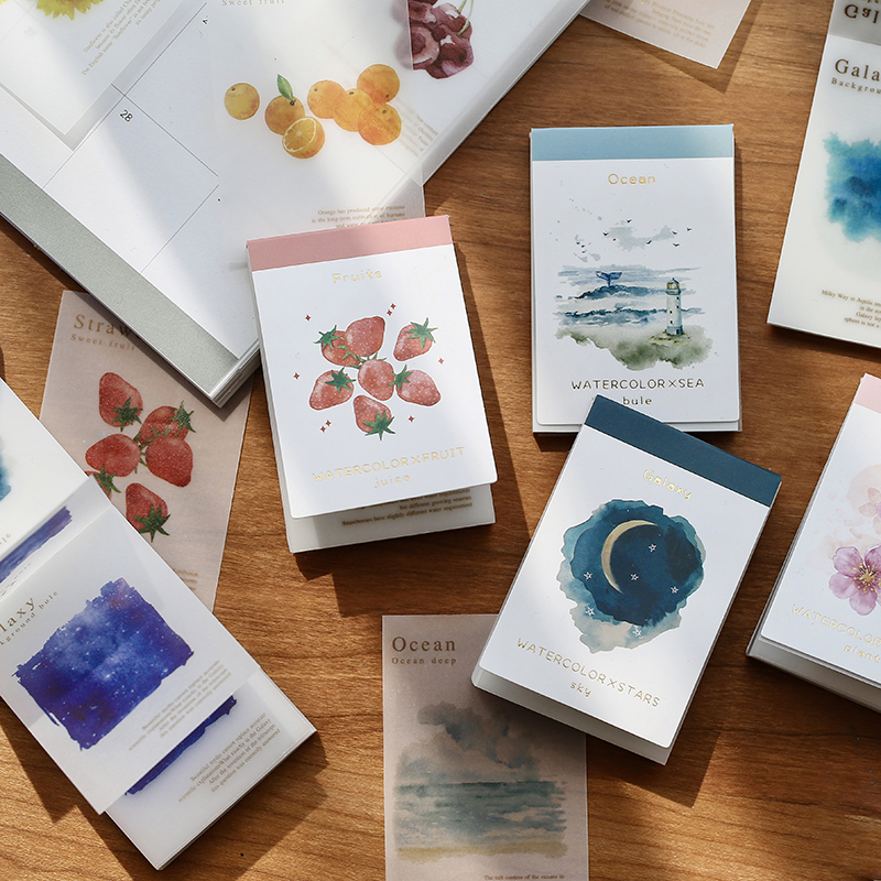 50ชิ้นชุดพกพา Mini Scrapbook วัสดุหัตถกรรมกระดาษตกแต่ง,บ้านสำนักงานโรงเรียนข้อความ Notepad