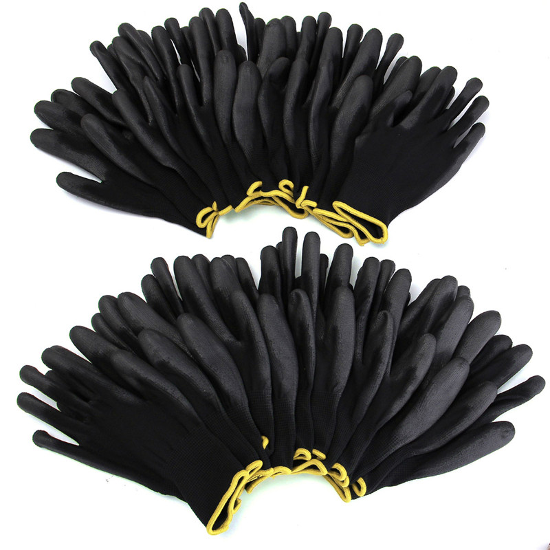 12 paires de gants de travail de protection, résistants à l'usure, antidérapants, antistatiques, pour machines de jardinage et de travail du bois, gants de travail de sécurité