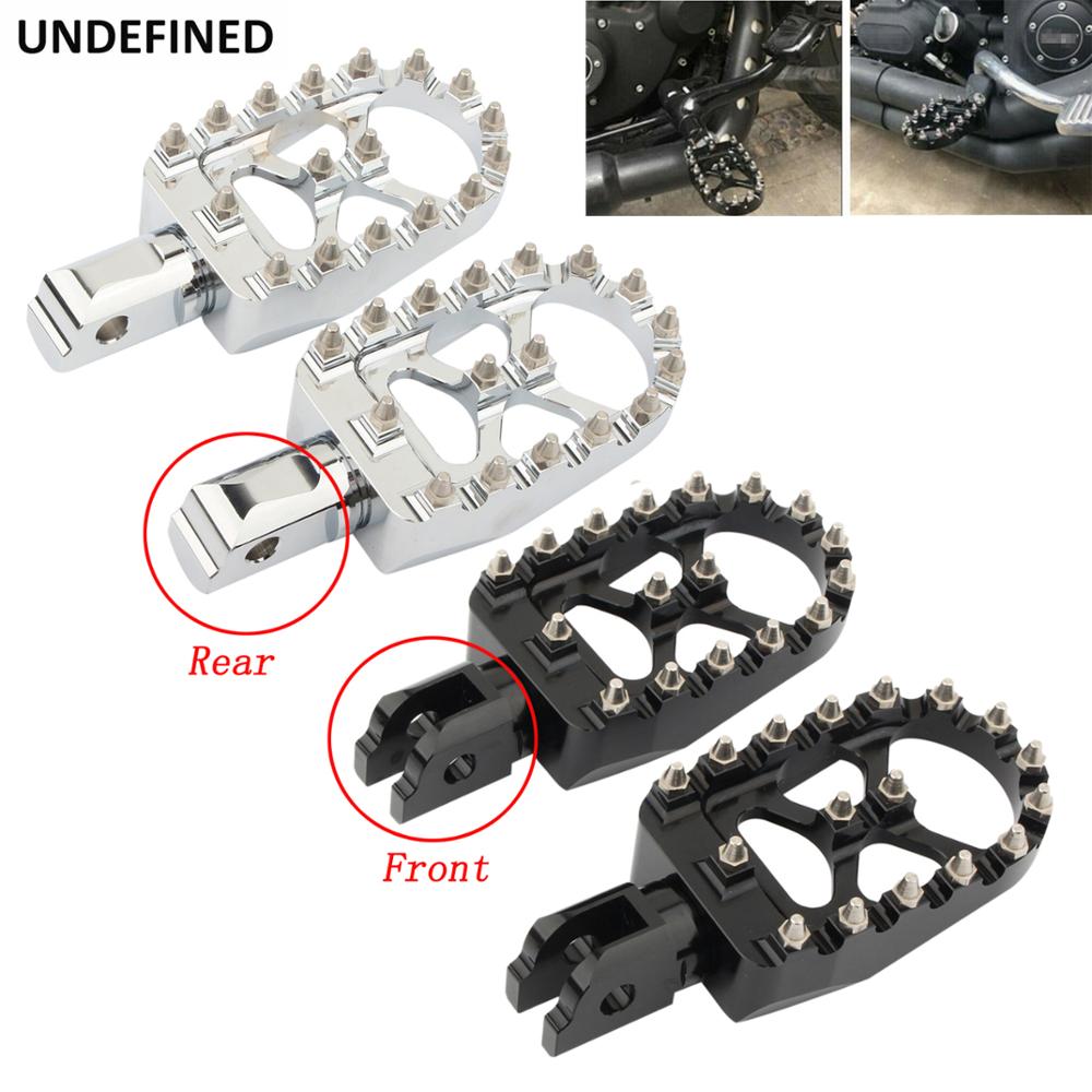 Breite MX Fußrasten Motorrad Fußrasten Fahrer Beifahrer vorne/hinten CNC für Harley Softail Fat Bob Breakout Street Bob 2018–2023