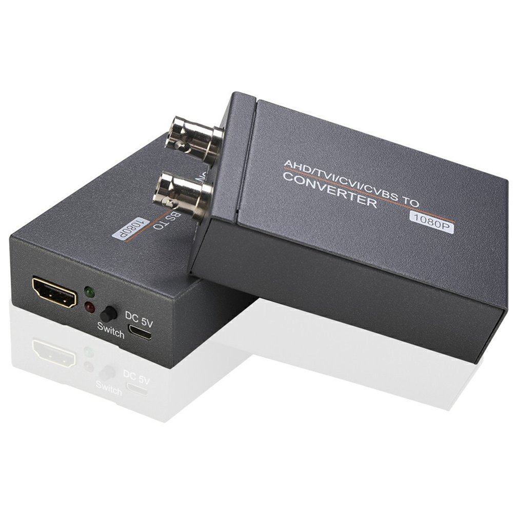 Adaptador convertidor AHD/TVI/CVI/CVBS a HDMI Adaptador convertidor de vídeo Full HD 4K para convertir anillo de cinturón