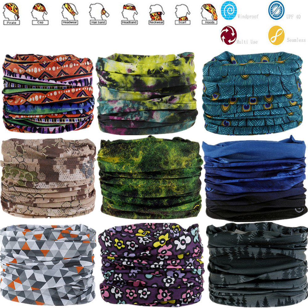 1701-1750 bufanda al aire libre hombres mujeres Bandana sombreros polainas para el cuello montar Camping bufanda actividades sin costuras diadema mágica Hijab