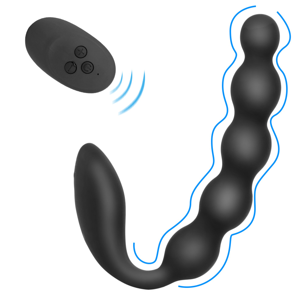 Consolador con Control remoto inalámbrico para hombres y mujeres, vibradores de 10 velocidades, productos para adultos, Juguetes sexuales, masajeador de próstata, vibradores de cuentas anales