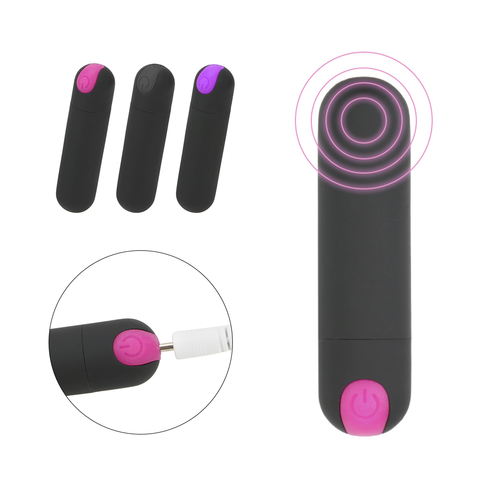 Vibrator peluru Mini isi ulang daya USB, mainan seks Vibrator peluru g-spot getaran kuat 10 kecepatan untuk wanita