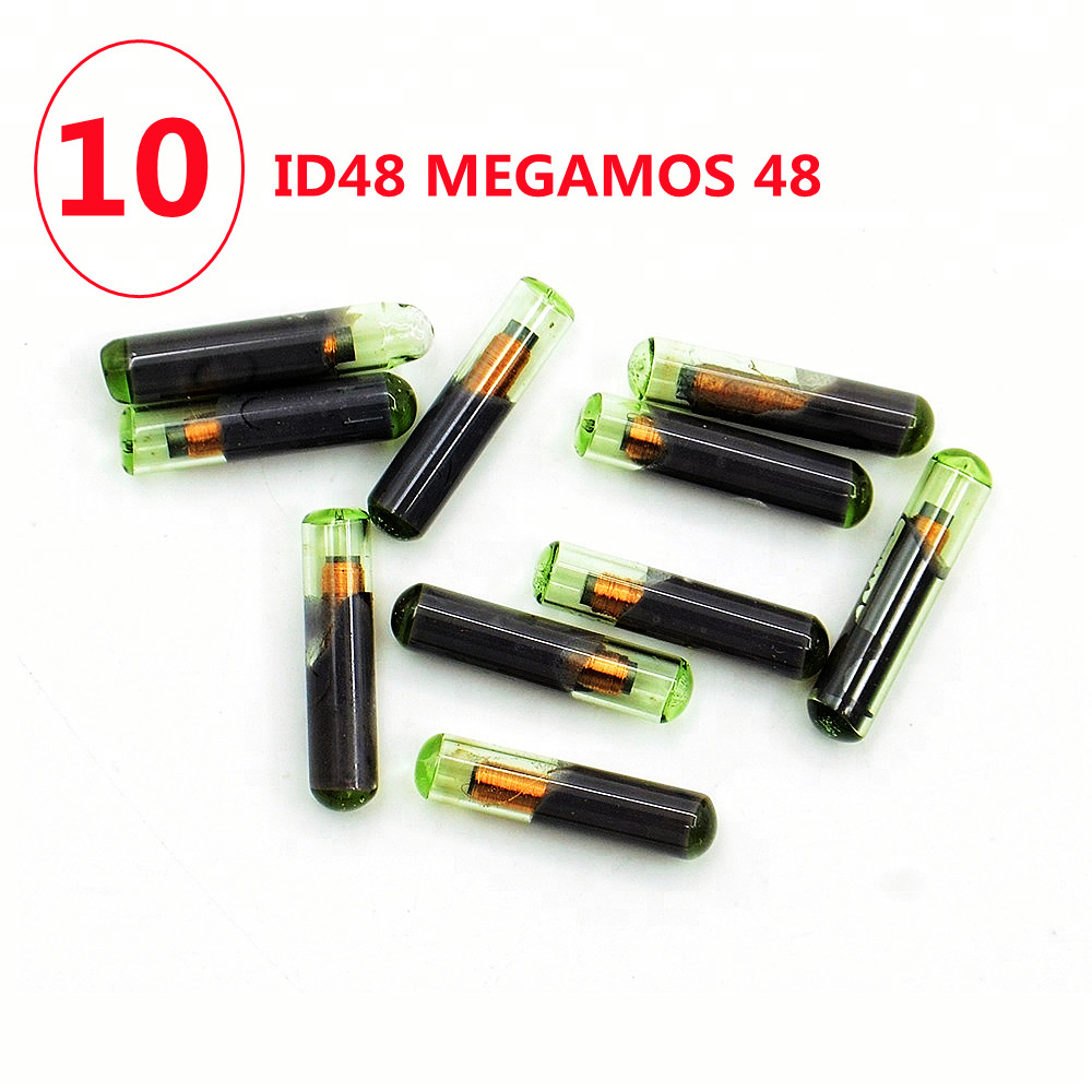10 шт. Megamos 48 Чип транспондер ID48 T6 стеклянный чип для мини-ключа инструмент KD MAX KEY инструмент Plus для Golf Mk7 Golf 6 Polo Skida Seat