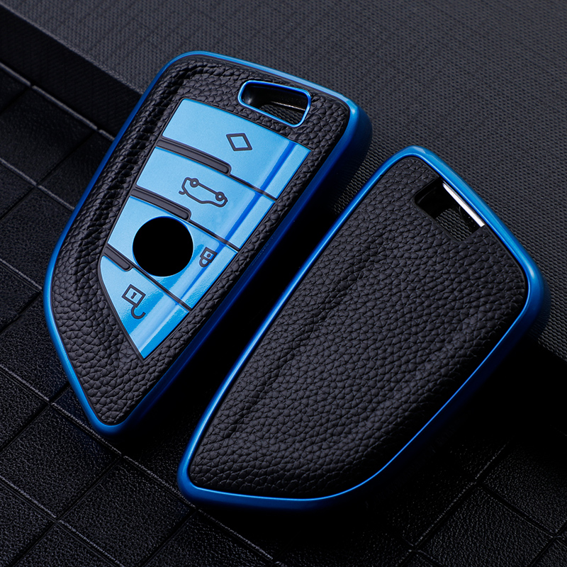 Coque de clé de voiture en TPU pour BMW, 216i, F46, bronchX2, Bery, X5, X6, igh2, 5, 6, 7, série 3, 4 boutons, télécommande sans clé intelligente, housse de protection Fobs