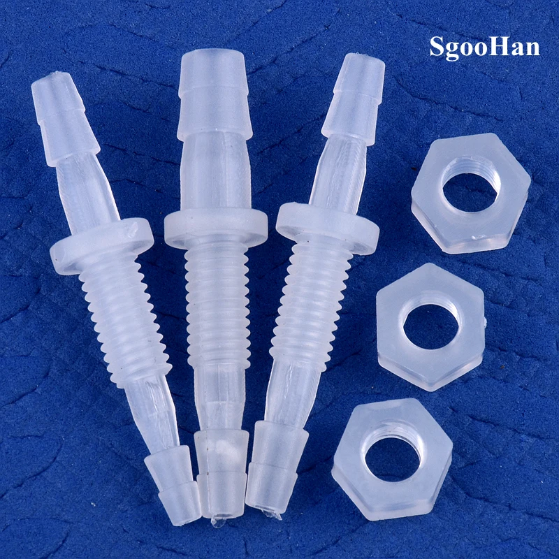 5 ~ 200 Uds tuerca hexagonal M6 ~ M10 a 3 ~ 8mm PP Pagoda conectores directos adaptador de bomba de aire de tanque de acuario sistema de riego de jardín juntas de manguera