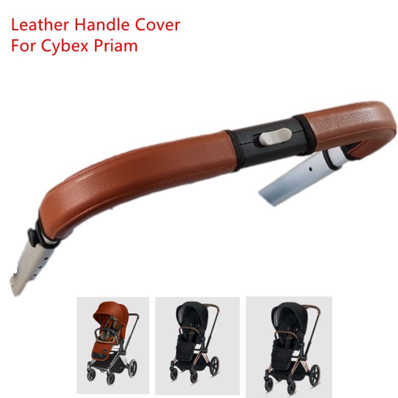 Capa de couro pu para carrinho cybex priam, capa protetora para apoio de braço, capa para carrinho de bebê, acessórios de barra