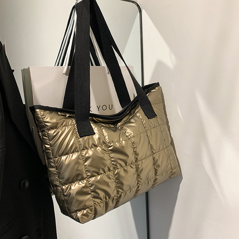 Décontracté grande capacité sacs à bandoulière pour femmes espace coton sac à main fourre-tout mode hiver usage quotidien sac bolsa feminina