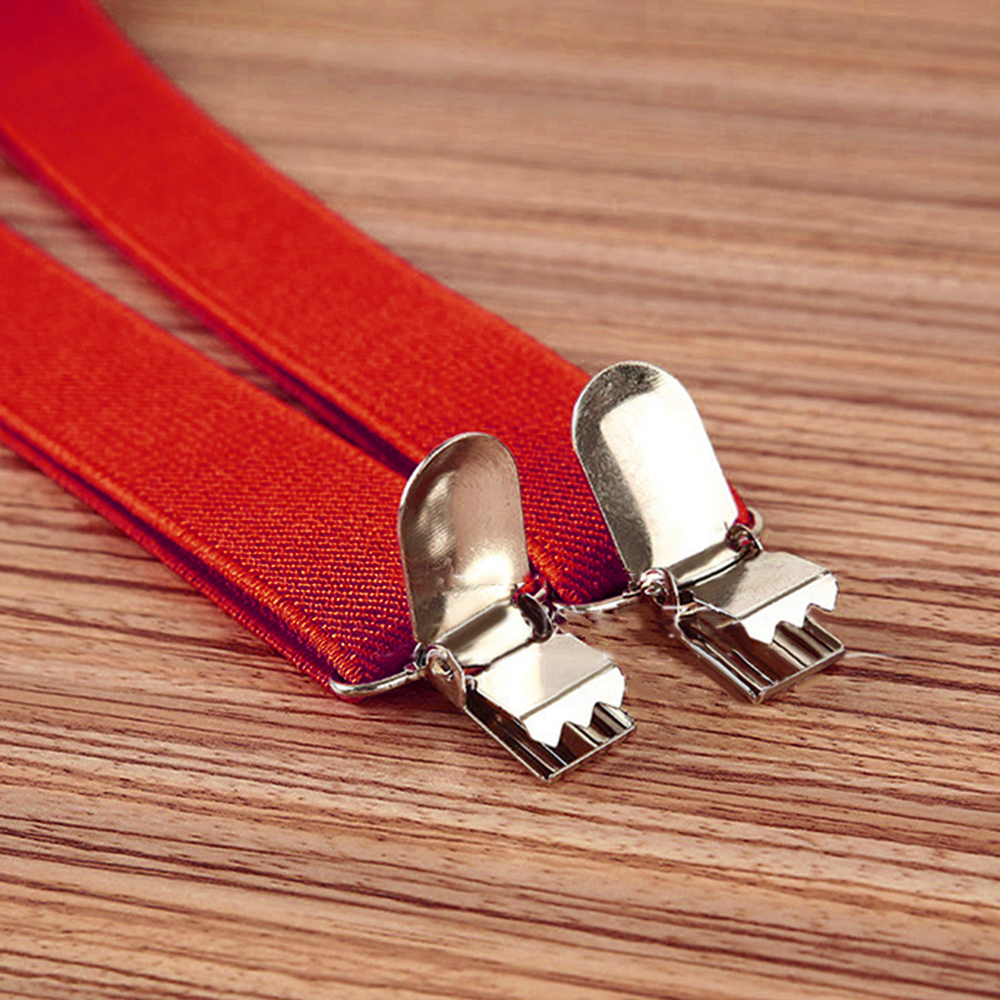 Venda quente suspensórios para homens mulher 2.5cm de largura moda ajustável clip-on y-back elástico preto vermelho cinza calças cintas