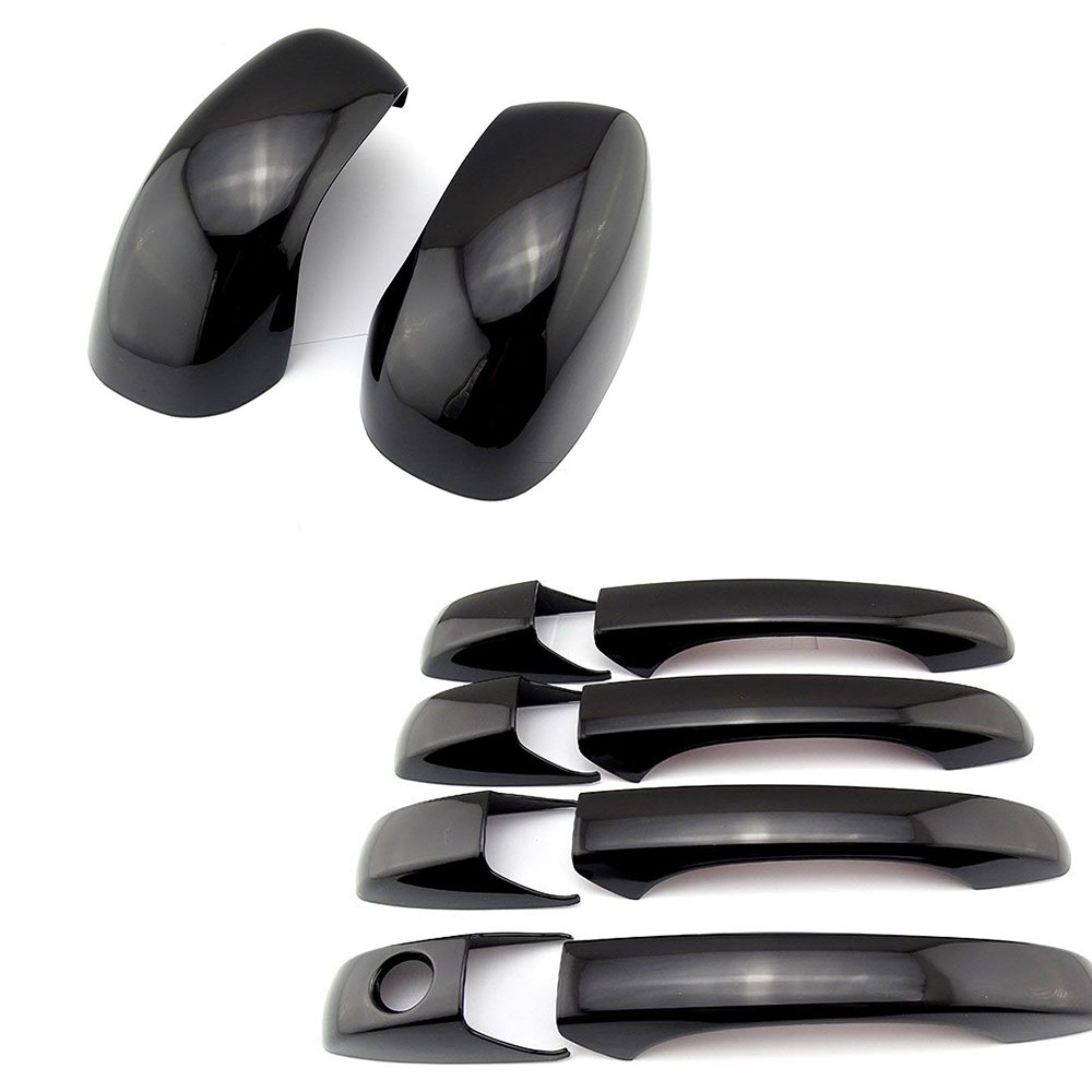Glossy black Chrome ABS car Door side Mirror Covers door handle Trim Cover for Chrysler 300/300c 2005-2010