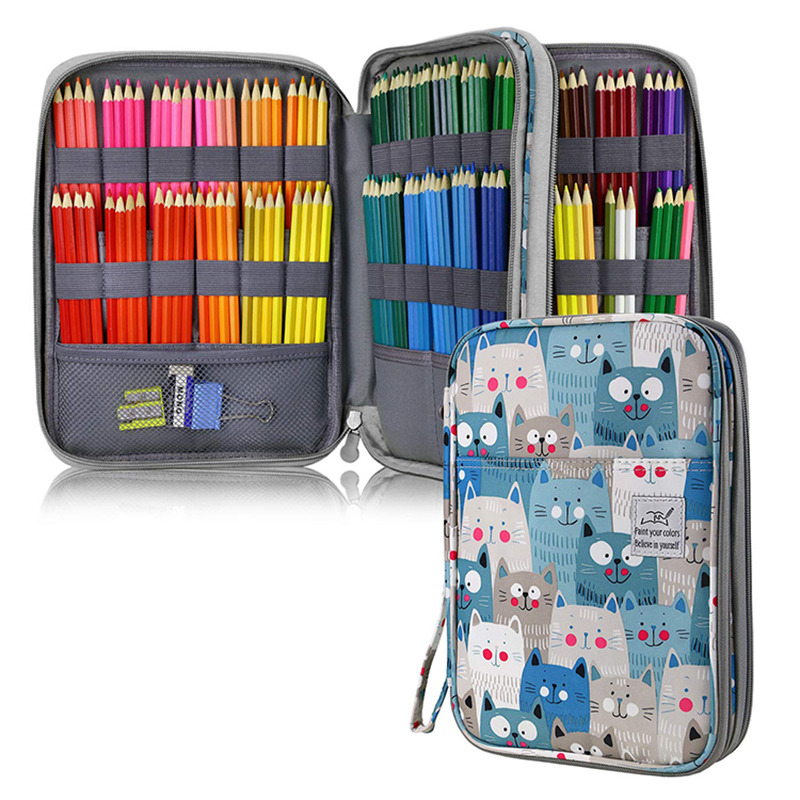 Estuche para lápices con 96/192 ranuras, organizador escolar, suministros para niñas, bolsa para bolígrafos Kawaii de gran capacidad, Kit de caja de papelería grande y bonita