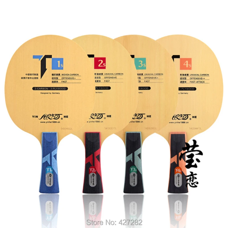 Raquete de Tênis de Mesa Original Yinhe T1S T2S T3S T4S em Carbono para Ataque Rápido com Loop no Jogo de Ping Pong