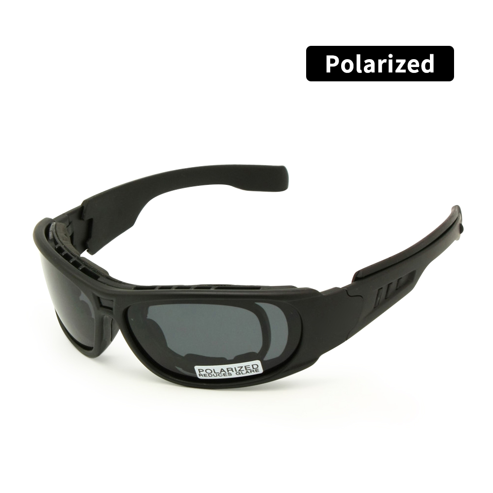 Spolaryzowane okulary przeciwsłoneczne na zewnątrz Model C6 gogle sportowe Rx wkładka 4-zestaw soczewek mężczyźni gra wojenna okulary taktyczne