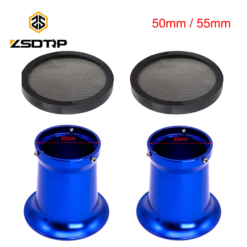 ZSDTRP 50/55Mm Karburator Filter Udara dengan Mesh Trumpet Speed Stack untuk PE PWK21 24 26 28 30 32 34