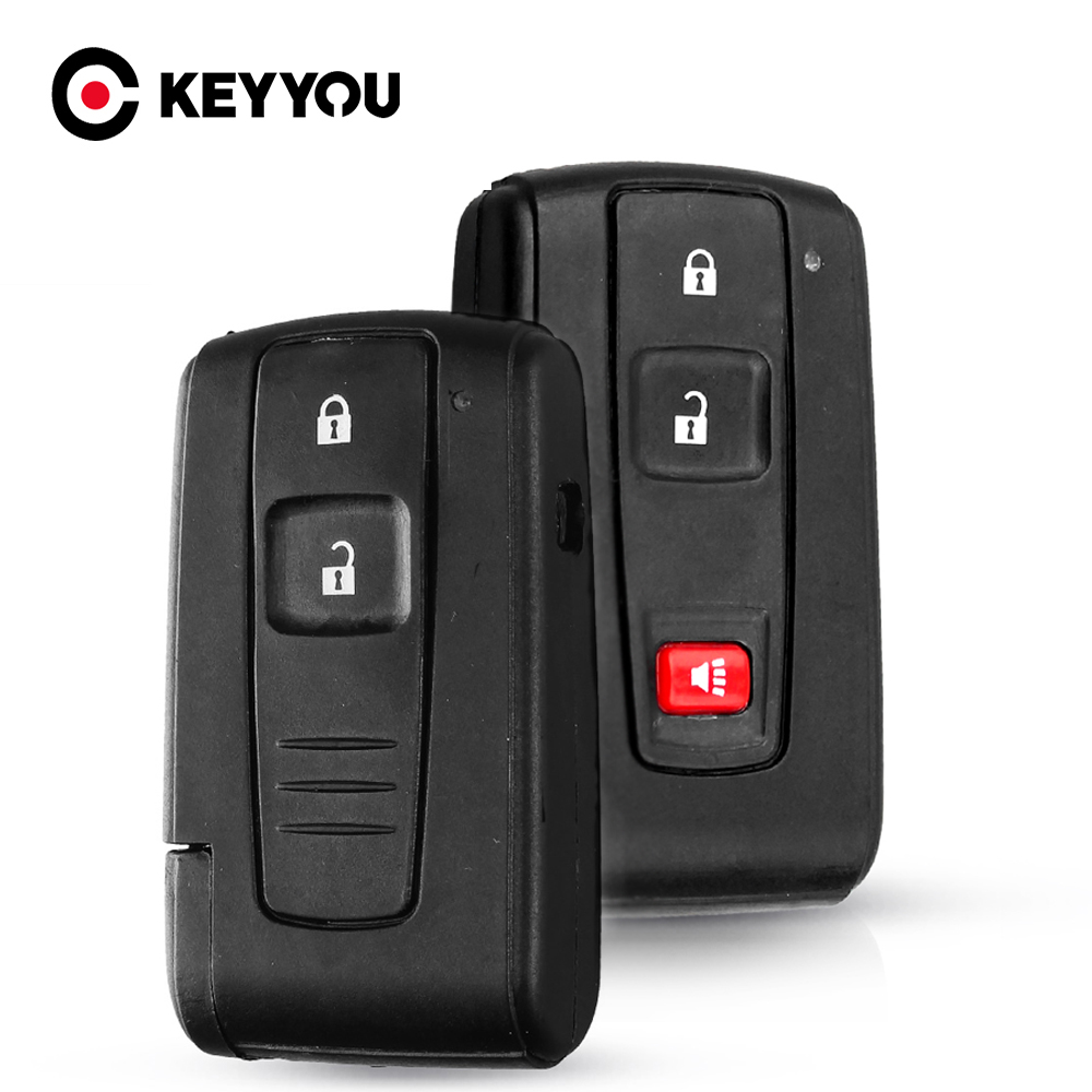 KEYYOU 2/3 Tombol Smart Remote Mobil Kunci Shell Case untuk Toyota Prius 2004 2005 2006 2007 2008 2009 Corolla Verso camry Kunci