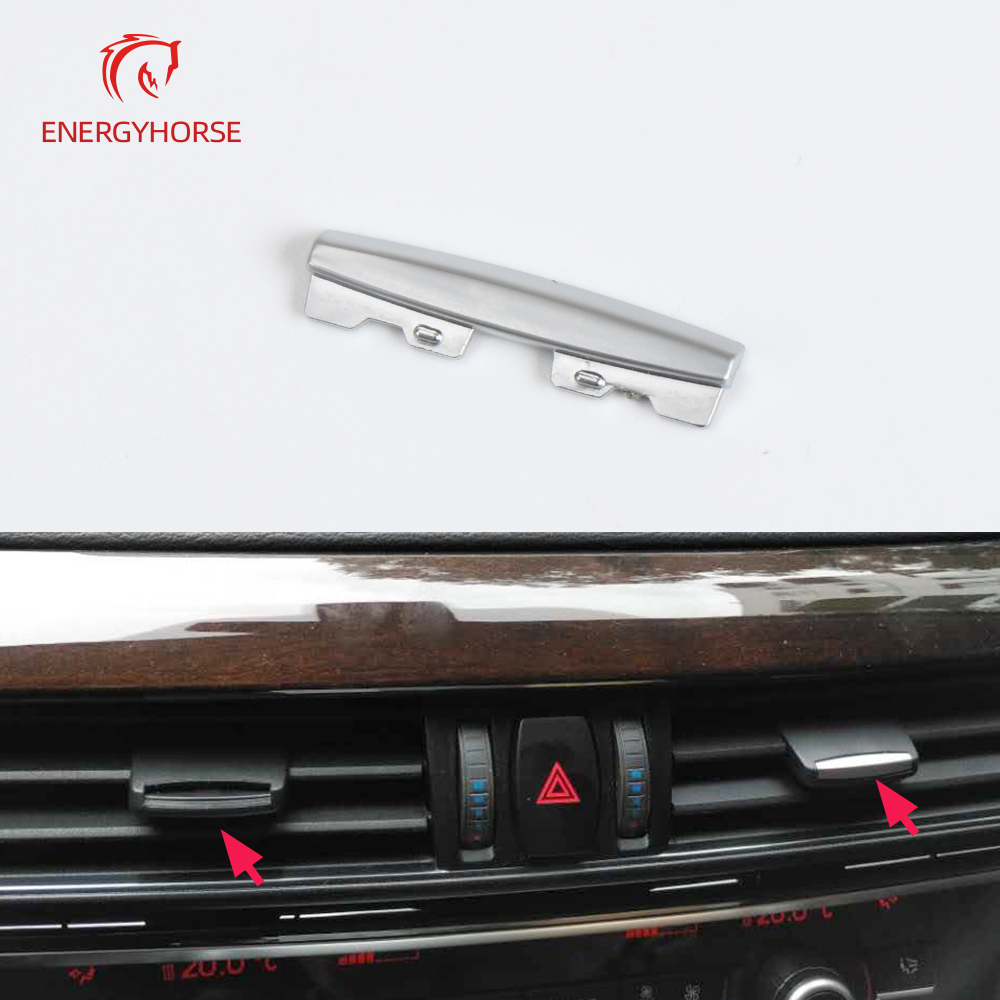 Chromeplate-pieza de palanca de ventilación de aire acondicionado, Clip de almohadilla de tarjeta de salida, ajuste de dirección del viento, Plectrum para BMW X5 X6 F15 F16