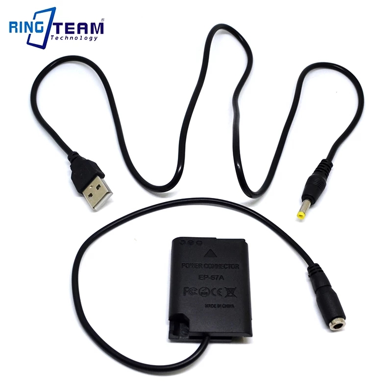 Cable USB para banco de energía de 5V 2A + batería simulada EN-EL23 EH-67A EP67A acoplador CC para cámara Nikon COOLPIX P600 P610 P900 S810C