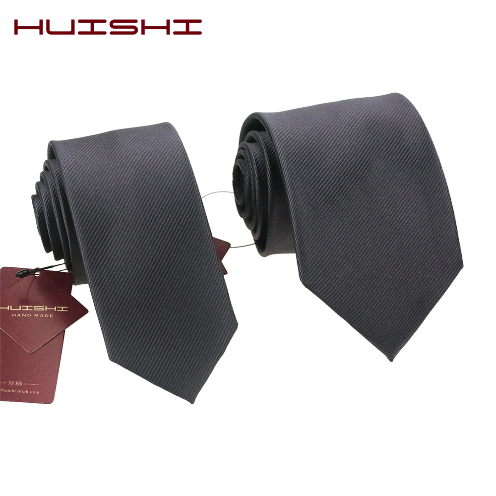 Cravate de cou en Polyester pour hommes, vente en gros, couleur gris foncé, rétro en forme de rayure, unisexe, accessoires de mariage