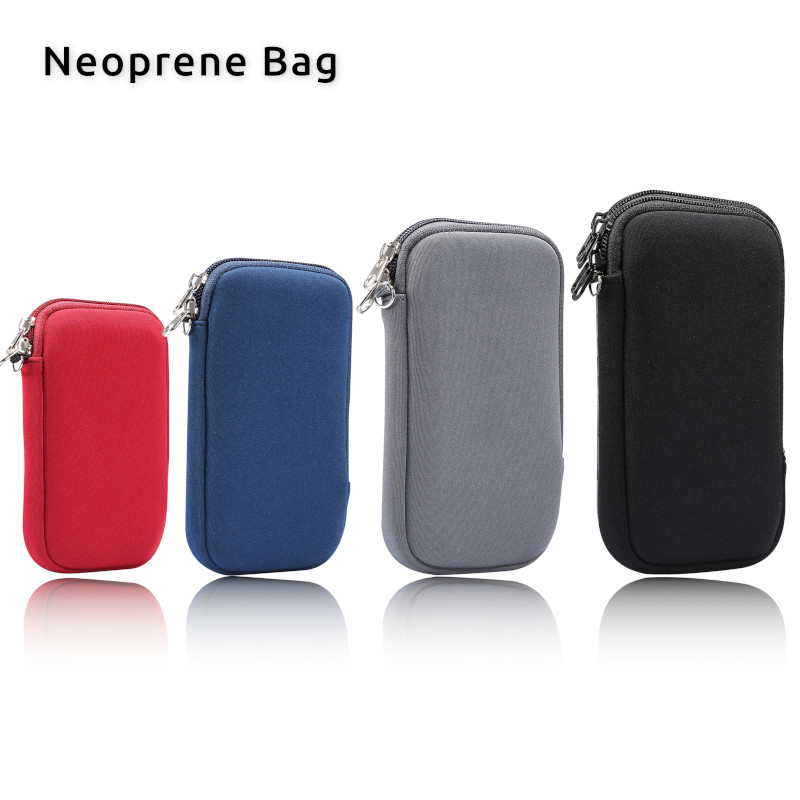 Bolsa Universal de neopreno con cremallera para teléfono móvil, estuche de almacenamiento para iPhone 16, 15, 14, 13 Pro Max, Samsung, Xiaomi, Redmi, a prueba de golpes