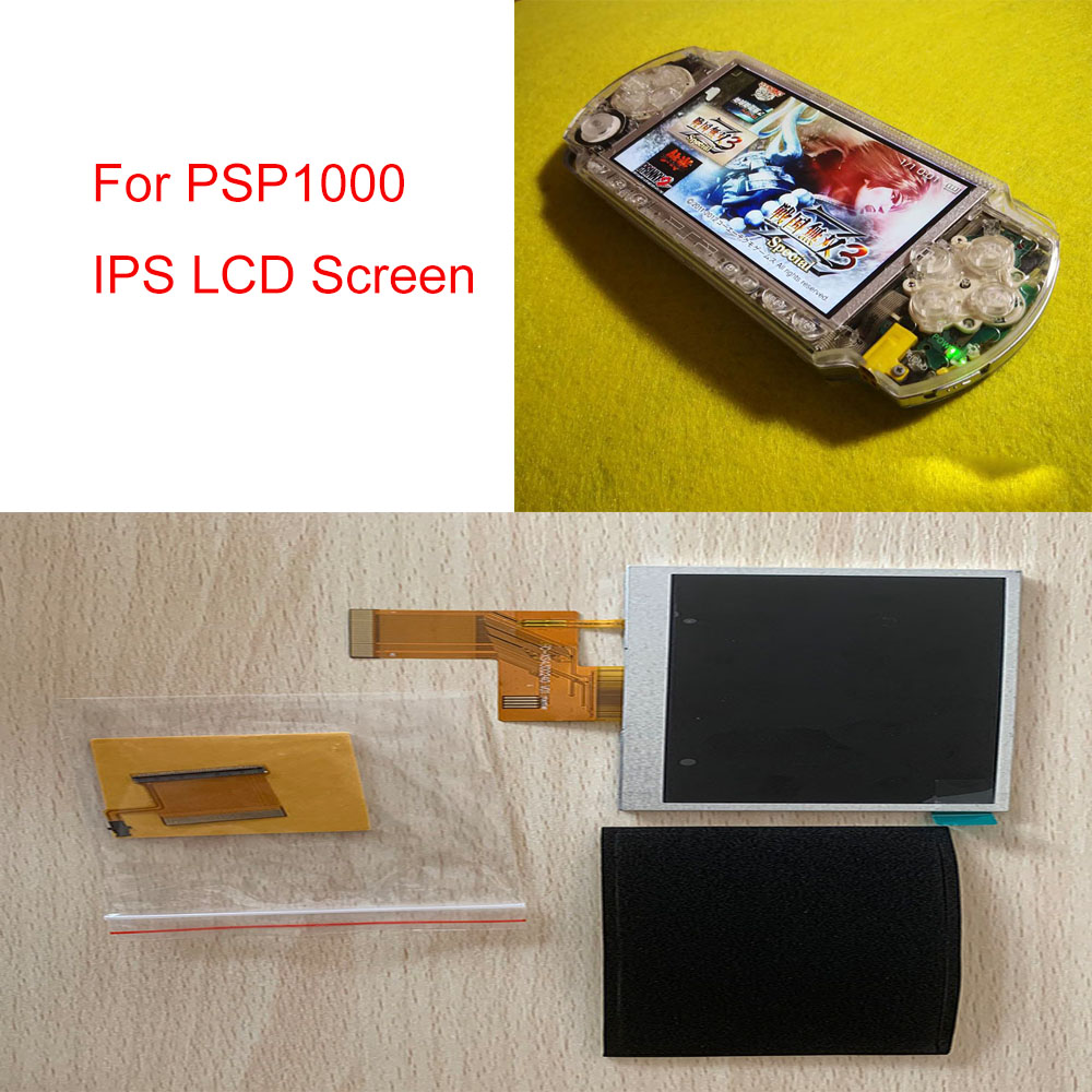 Écran LCD IPS pour console de jeu PSP1000, câble spécial pour Sony PSP 1000 à écran IPS, kits de haute luminosité