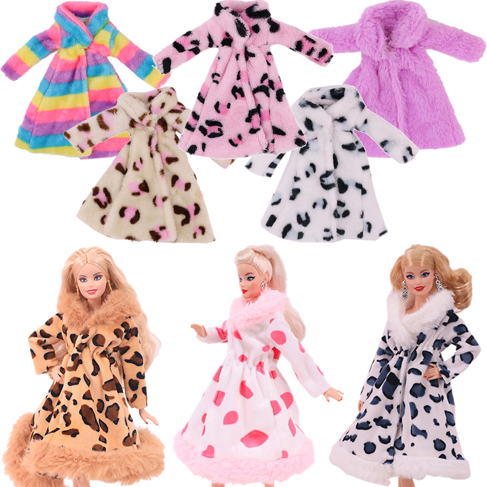 2 Pcs/Set = 1 Plush Coat + 1 High Heels For Babi Doll Clothes Dress Accesorios,Toys For Girls