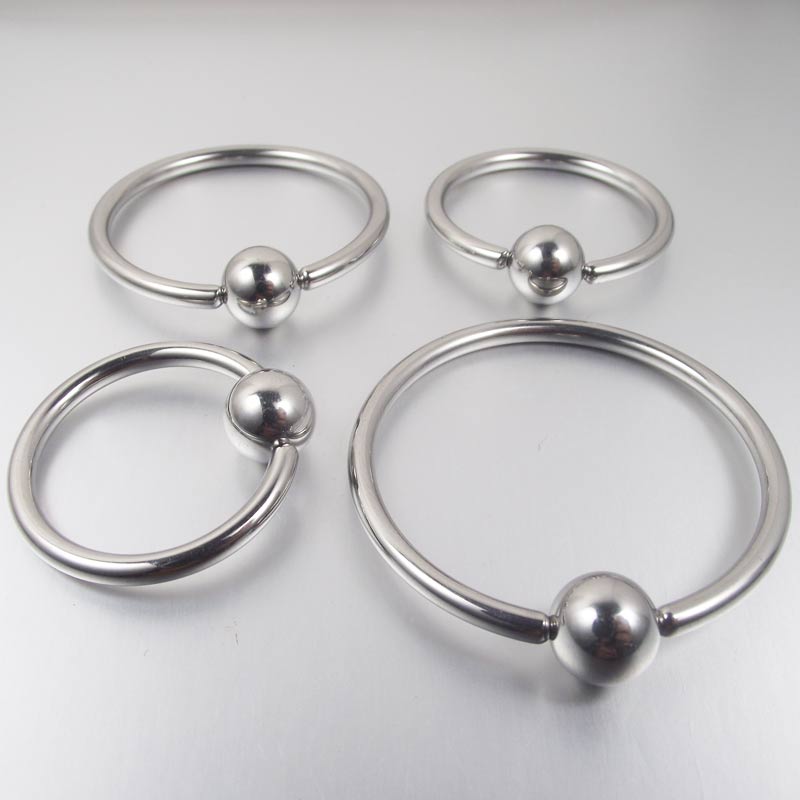 Anneaux PA en acier inoxydable de grande taille, 1 pièce, cerceau de perles captives, boule à lèvres, anneaux de nez, bijoux de perçage pour le corps