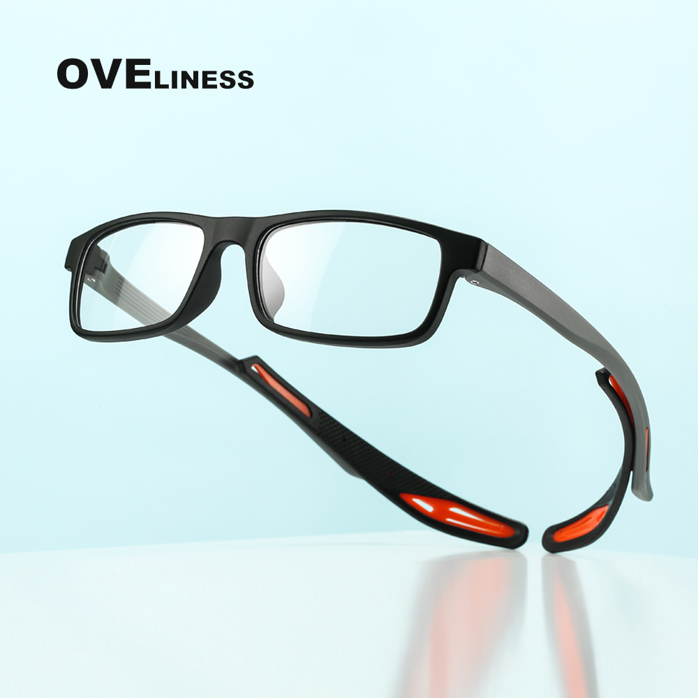 Montura de gafas deportivas a la moda para hombre, monturas de gafas ópticas de baloncesto para hombre, gafas graduadas para miopía, gafas tr90