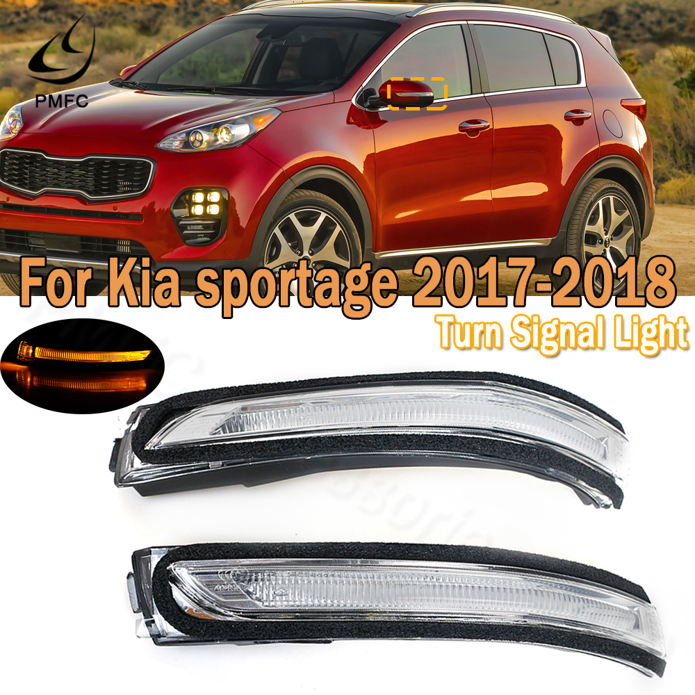 PMFC Specchietto retrovisore Indicatore di direzione LED Indicatore di direzione Lampada per Kia Sportage 2017 2018 87614D9000L 87624D9000R