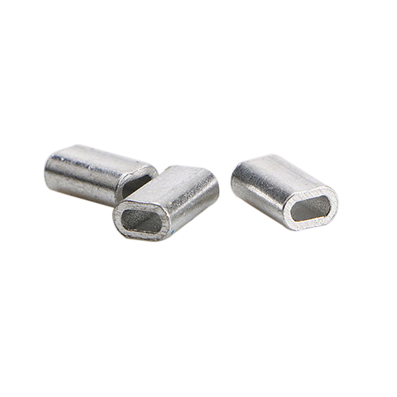 50-200 pezzi Manicotti in alluminio da pesca 0.8mm-3.4mm Lenza da pesca ovale Manicotti a crimpare Tubo a crimpare Connettore da pesca