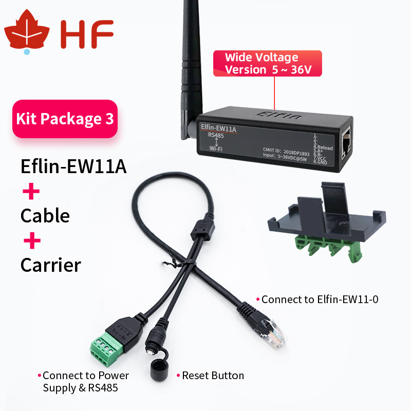 Puerto serie RS485 a WiFi dispositivo servidor módulo convertidor Elfin-EW11A-0 Protocolo Modbus transferencia de datos a través de WiFi