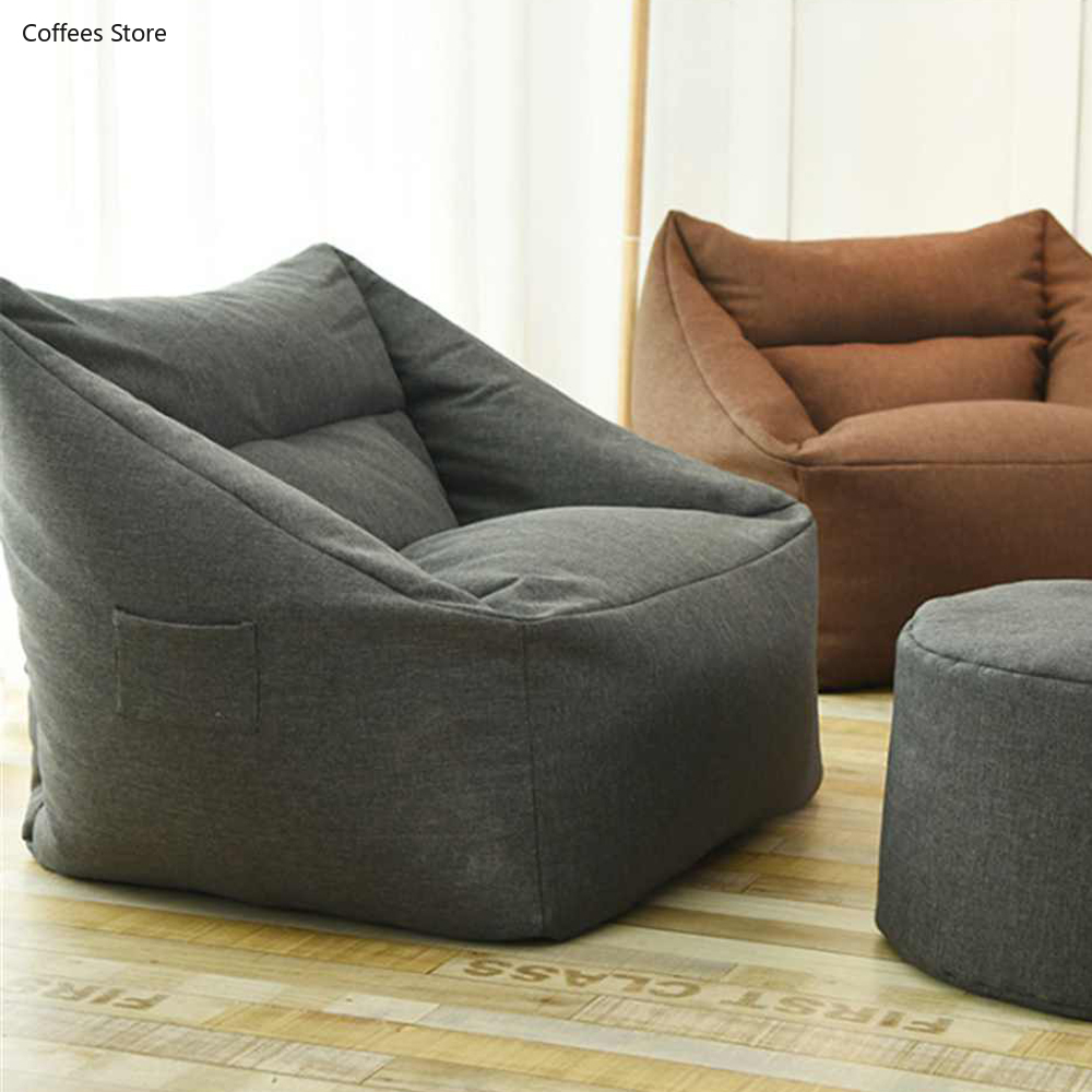 Canapé de jeu paresseux pour enfants et adultes, siège de sol hypothécaire ami, housse de pouf sans remplissage, camping familial, fête, chaise pouf