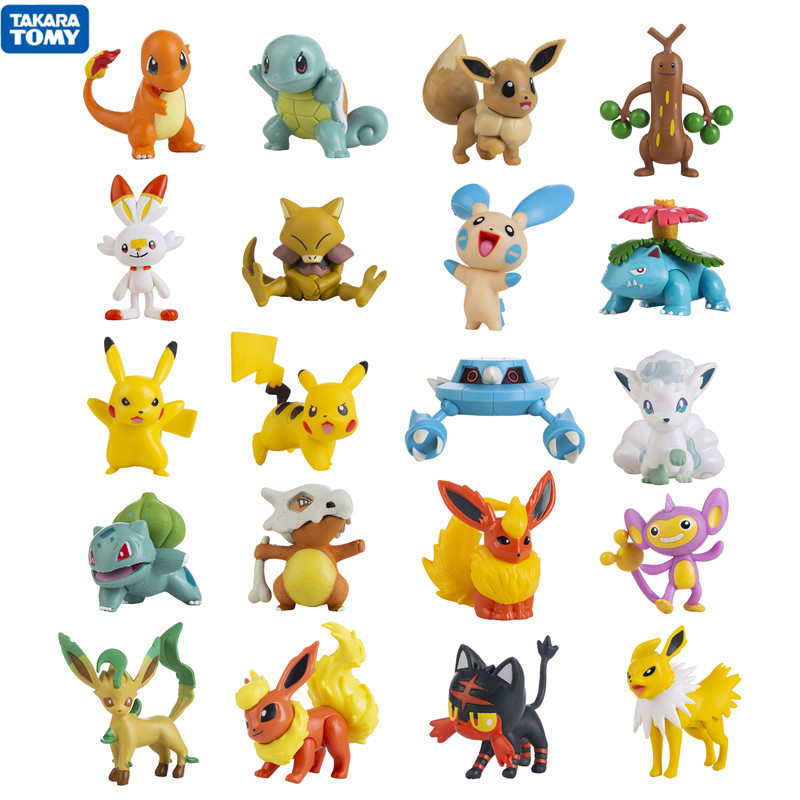 Nieuwe 3-8 CM Pokemon Hot Cartoons Film Anime Figuur Pikachu Vulpix Eevee Venusaur Collection Huisdier Action Model speelgoed Geschenken