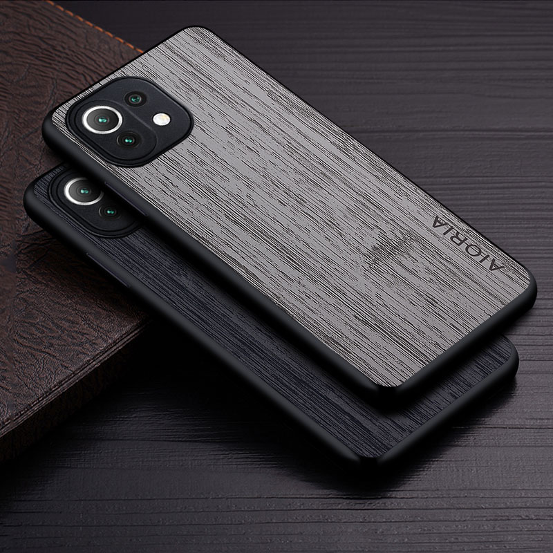 Чехол для Xiaomi Mi 11 Lite Pro Ultra 5G NE, чехол из бамбукового дерева, кожаный чехол, роскошный чехол для xiaomi mi 11 lite, чехол