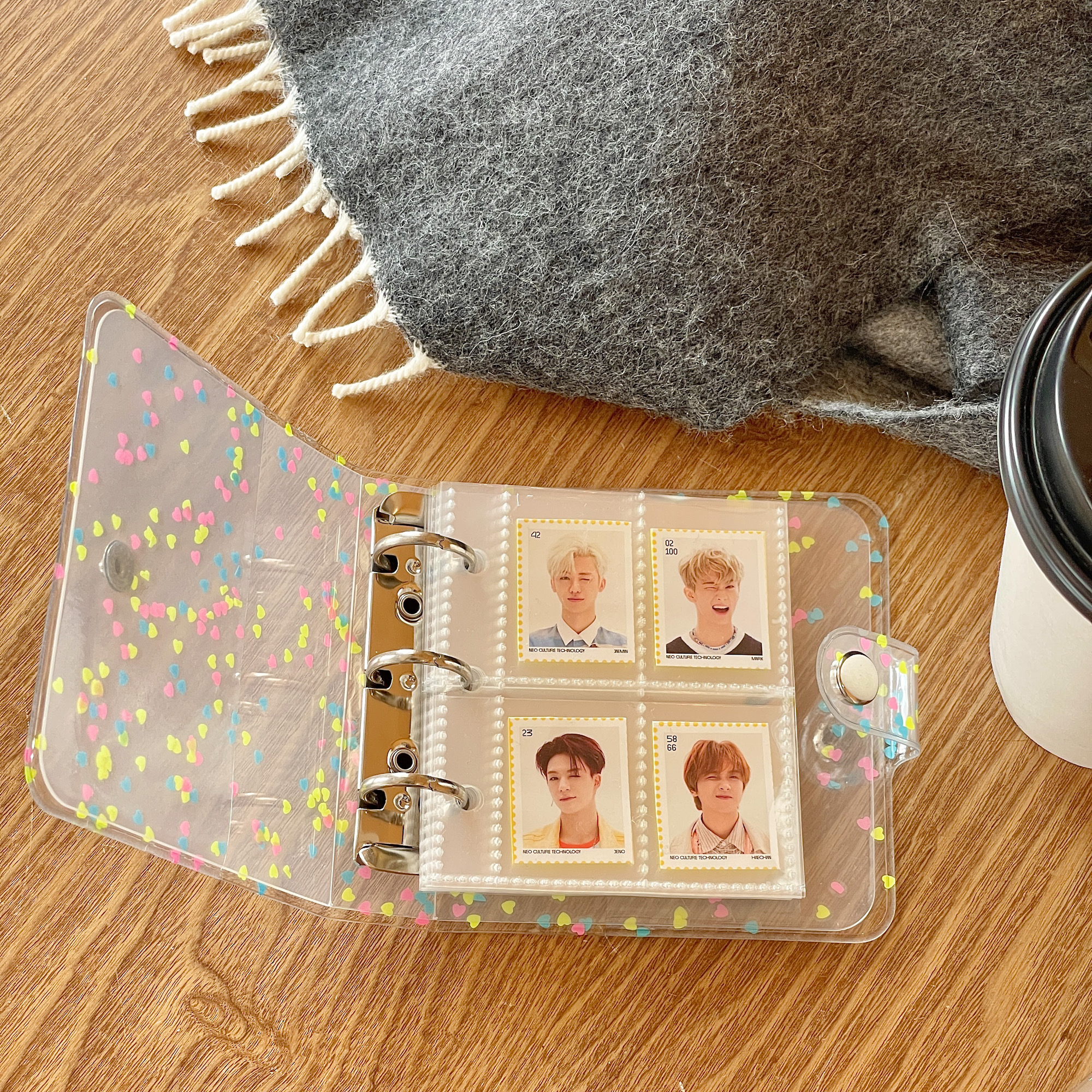 MINKYS-Livre de renforcement de cartes photo Kpop Kawaii Bling Star, classeur à 3 anneaux, cartes, livre d'évaluation, papeterie, nouveauté, 1 ", 2/3"