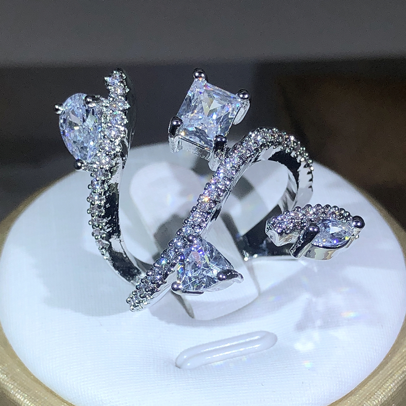 Grande bague enroulée en forme de serpent en argent sterling 925, bijoux pour dames, bague en zircon, cadeau de fête de noël, vente en gros